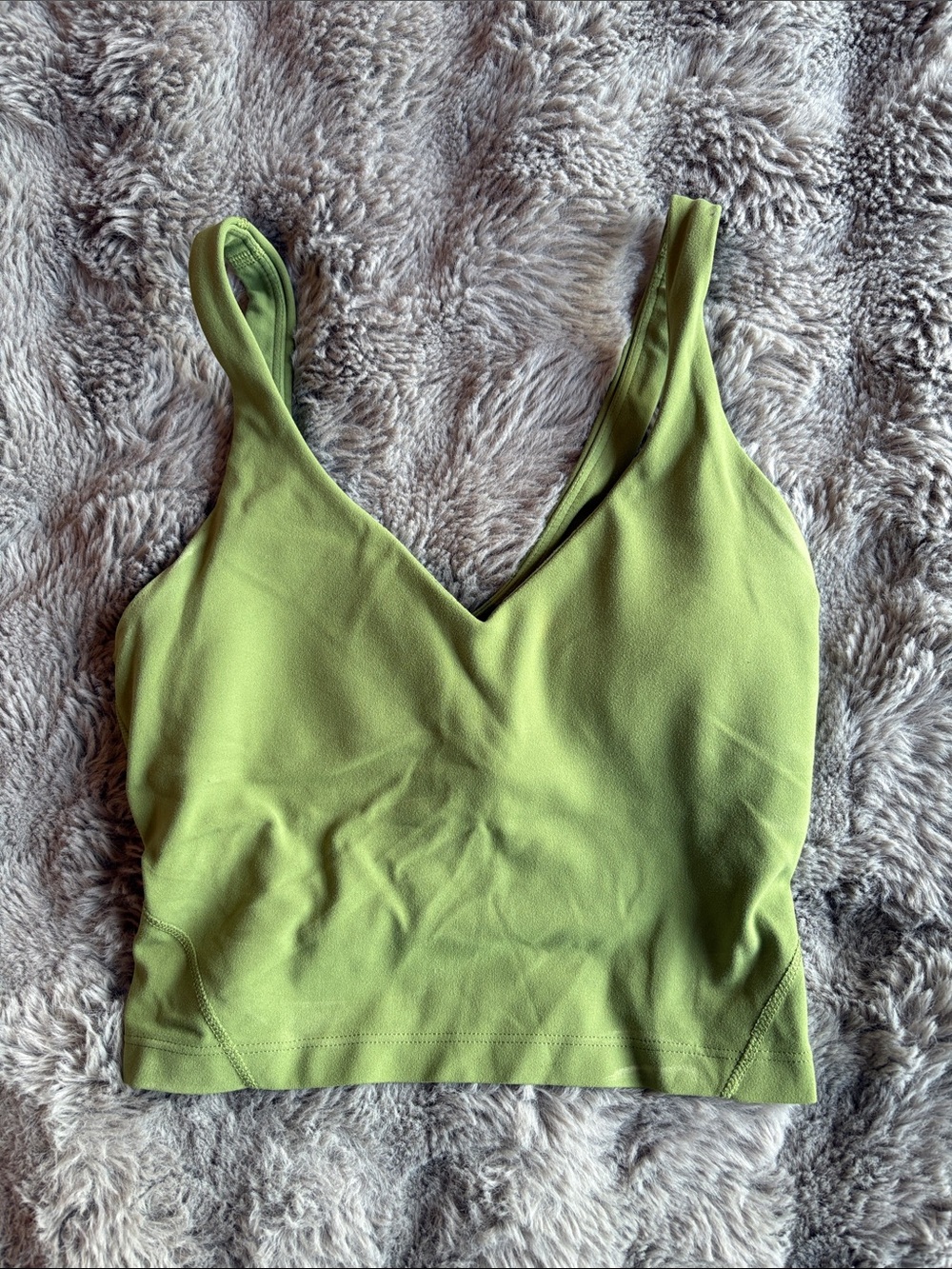lululemon athletica Green V-Neck Tank Top